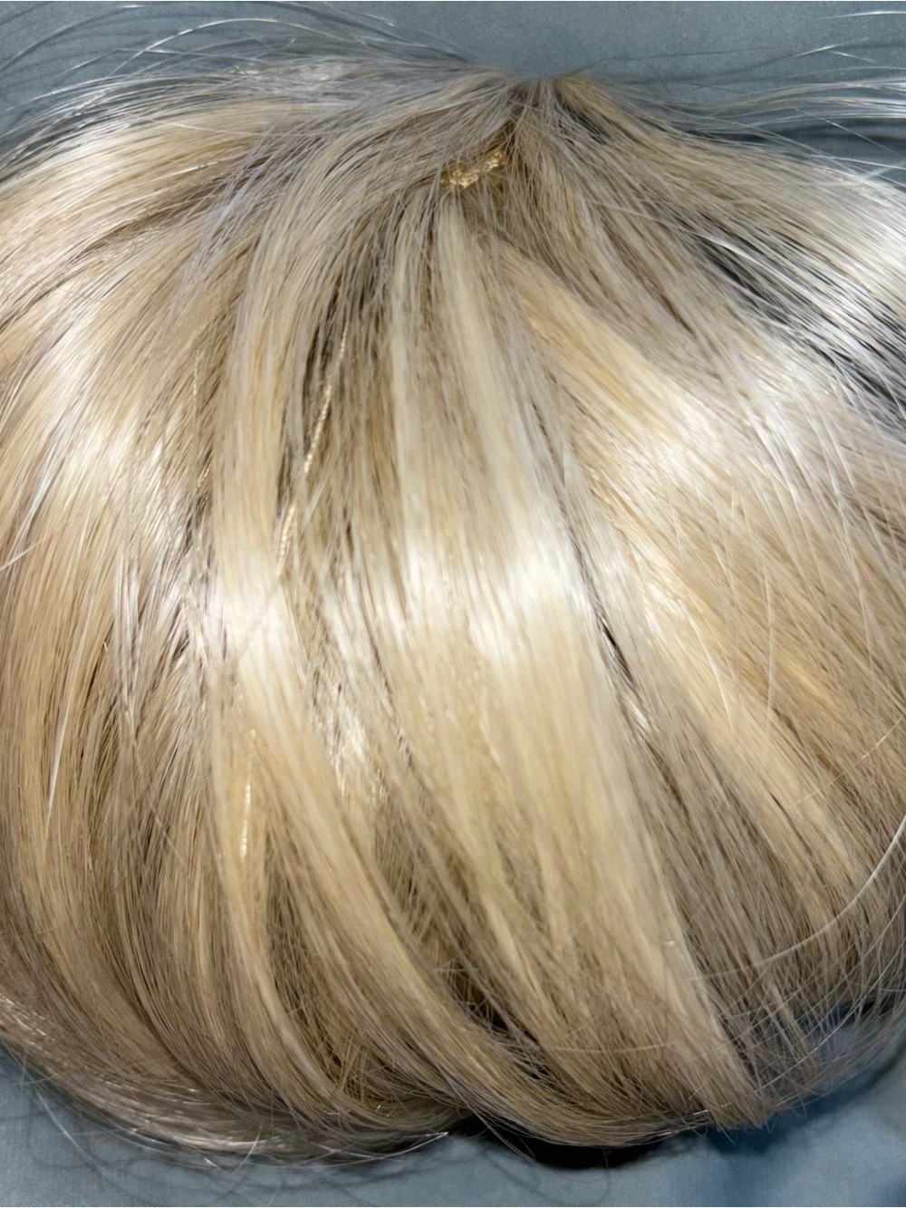 Blonde Hair ponytail bun Clip-In Accent - Platinum Blonde